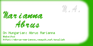 marianna abrus business card
